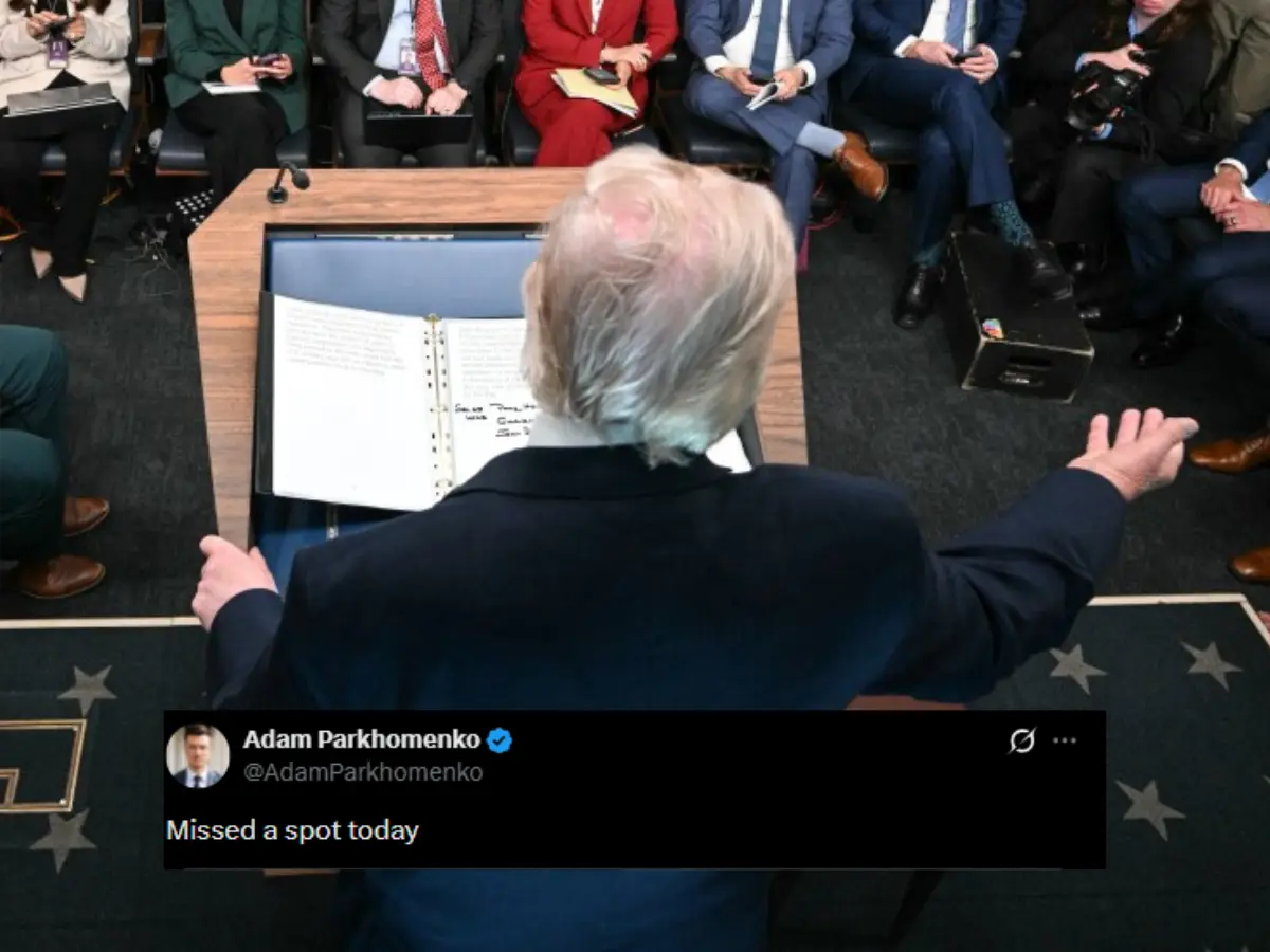 Trump new bald spot?