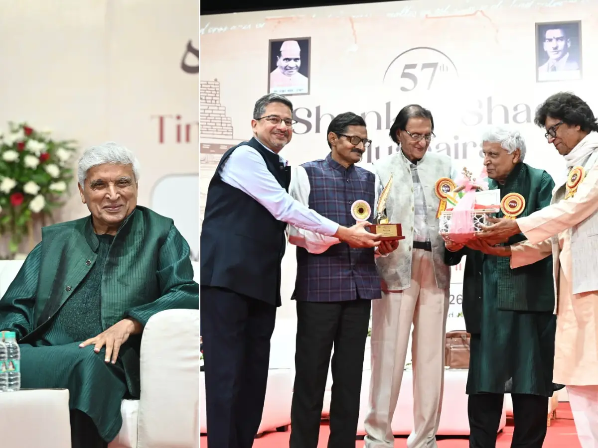 Javed Akhtar attends grand evening of 57th Shankar Shad Mushaira, hails young poets Javed Akhtar attends grand evening of 57th Shankar Shad Mushaira, hails young poets