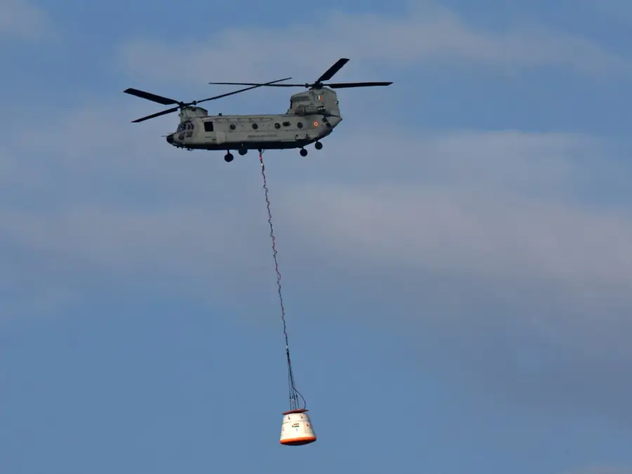 ISRO accomplishes second air drop test of Gaganyaan capsule