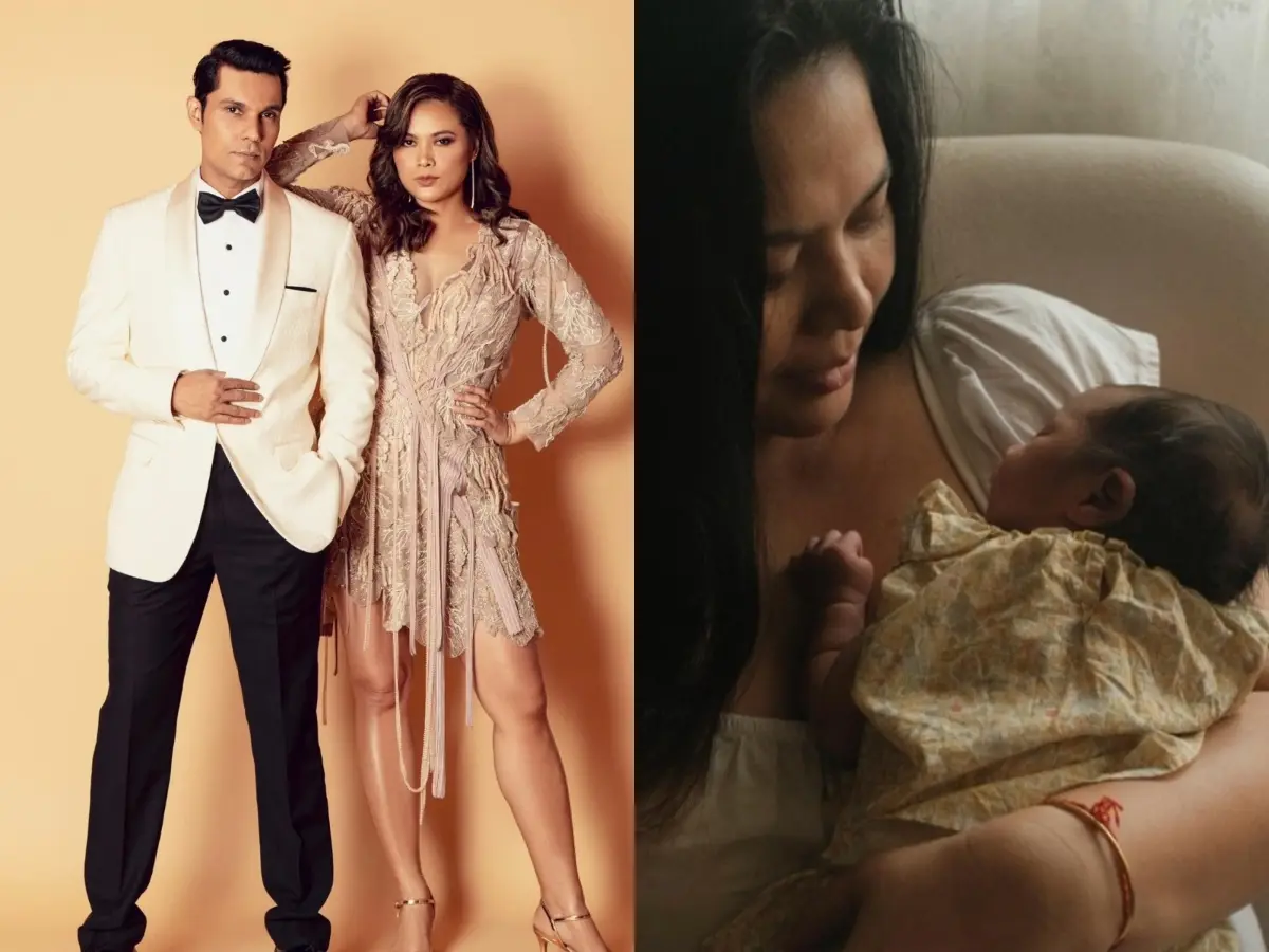 Randeep Hooda-Lin Laishram unveil first look of daughter and name she turns one month | See pics Randeep Hooda-Lin Laishram unveil first look of daughter and name she turns one month | See pics