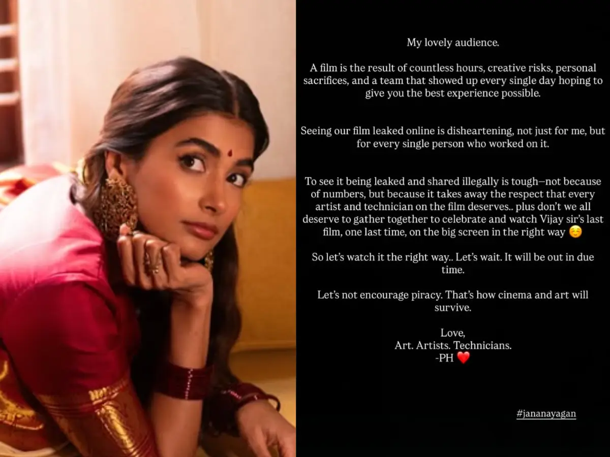 Jana Nayagan leaked: Pooja Hegde urges fans says, 'let's wait. It will be out in due time' Jana Nayagan leaked: Pooja Hegde urges fans says, 'let's wait. It will be out in due time'
