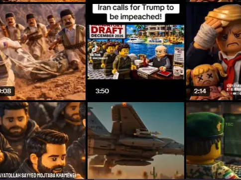 REVEALED: The group behind the Lego Movie-style  warriors of Iranian AI-generated propaganda