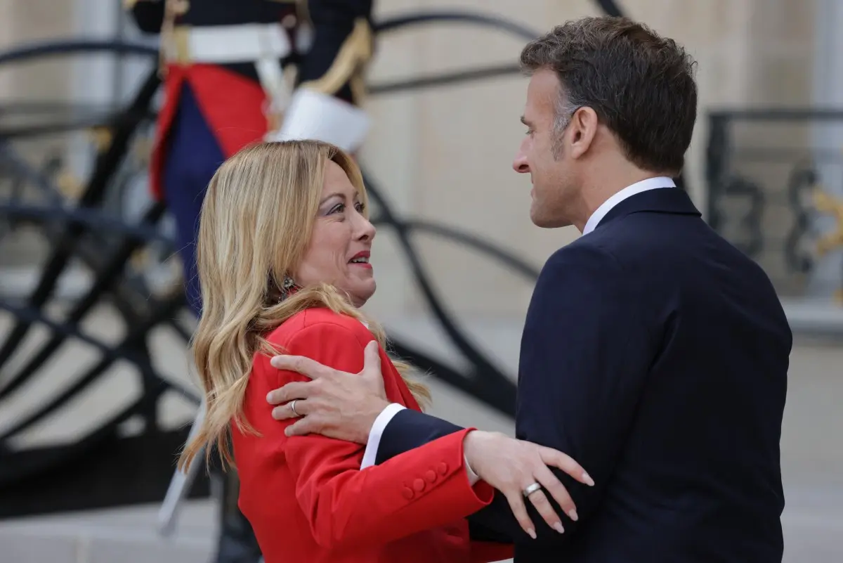 WATCH | Awkward! Macron-Meloni hug goes viral during high-stakes talks in Paris