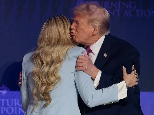 ‘She isn’t 12 anymore’: Trump-Erika Kirk’s ‘hardly a kiss’ moment on stage sparks backlash ‘She isn’t 12 anymore’: Trump-Erika Kirk’s ‘hardly a kiss’ moment on stage sparks backlash