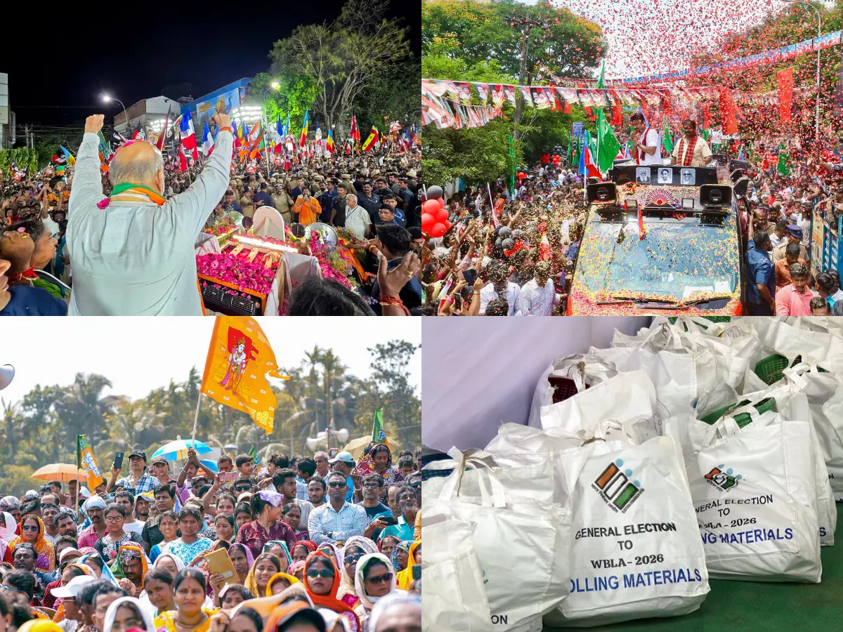 West Bengal, Tamil Nadu Assembly Elections 2026 Highlights: Bengal nears 90% turnout, Tamil Nadu at 82.24% by 5 pm West Bengal, Tamil Nadu Assembly Elections 2026 Highlights: Bengal nears 90% turnout, Tamil Nadu at 82.24% by 5 pm