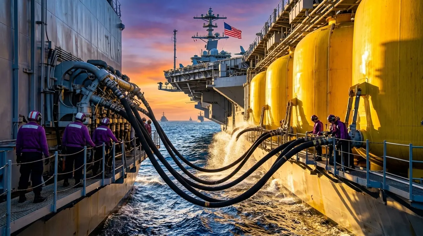 How much jet fuel does the USS Abraham Lincoln carry?