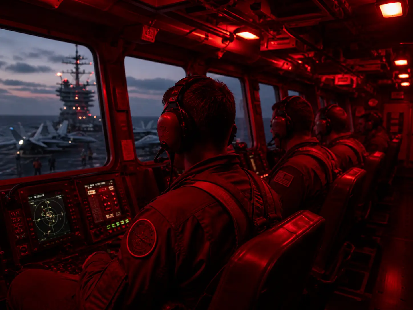 100,000-tonne ship turns red
