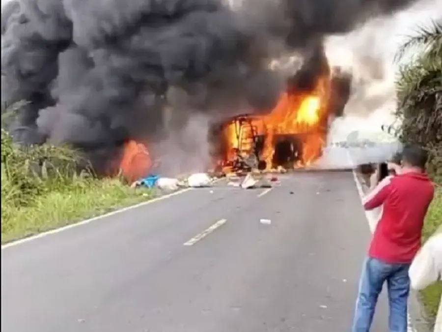 16 killed, several injured as bus collides with fuel tanker in Indonesia’s Sumatra