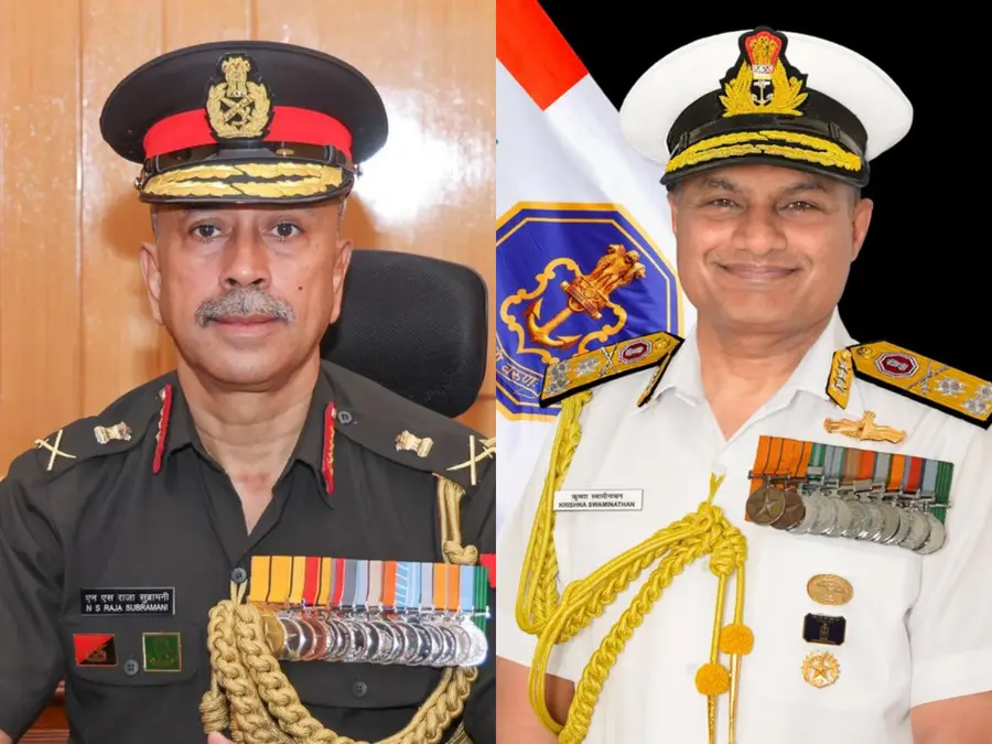Lt Gen N S Raja Subramani to lead as India’s new Chief of Defence Staff; Vice Admiral Swaminathan named Navy Chief