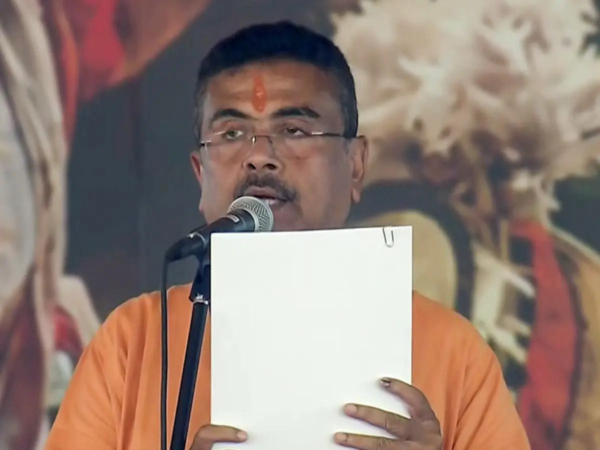 Suvendu Adhikari announces UCC plan, 'anti-Love Jihad' and 'anti-land jihad' law within 6 months Suvendu Adhikari announces UCC plan, 'anti-Love Jihad' and 'anti-land jihad' law within 6 months