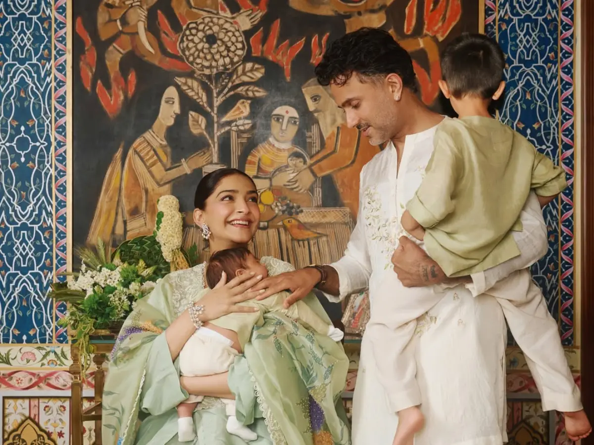 Sonam Kapoor-Anand Ahuja reveal newborn son’s name; share adorable family photos | See pics