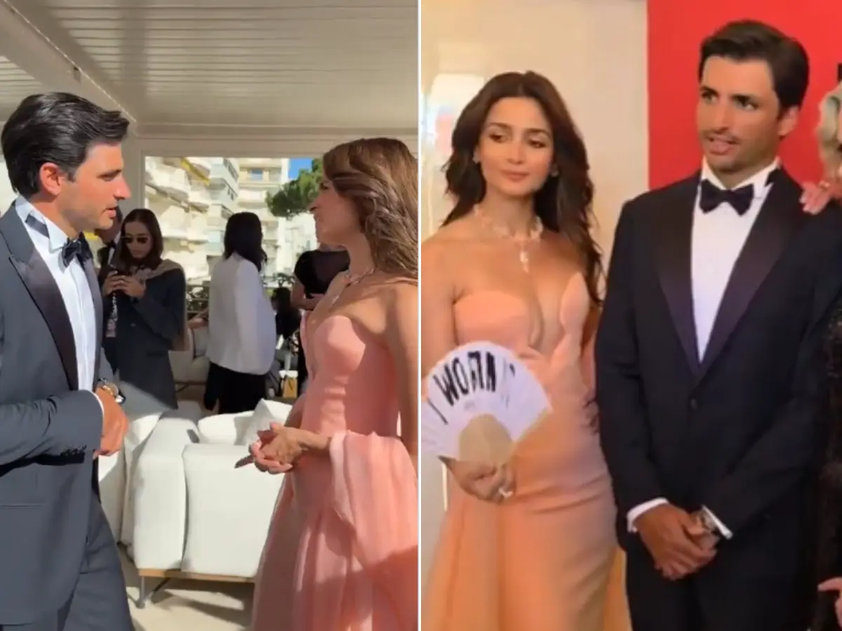 Alia Bhatt meets F1 star Carlos Sainz Jr at Cannes 2026; fans react to the unexpected crossover | Watch Alia Bhatt meets F1 star Carlos Sainz Jr at Cannes 2026; fans react to the unexpected crossover | Watch