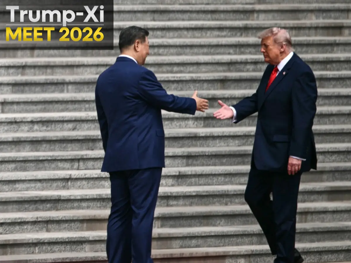 Trump, Xi shake hands as they meet in Beijing, discuss Taiwan and trade - VIDEO Trump, Xi shake hands as they meet in Beijing, discuss Taiwan and trade - VIDEO