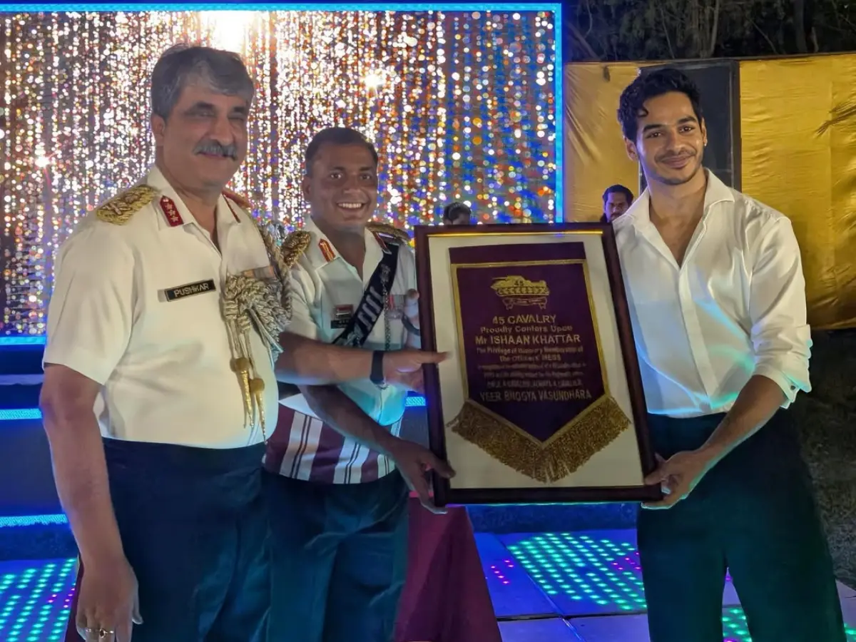 Pippa actor Ishaan Khatter awarded honorary membership by the Indian Armoured Corps | See pics Pippa actor Ishaan Khatter awarded honorary membership by the Indian Armoured Corps | See pics