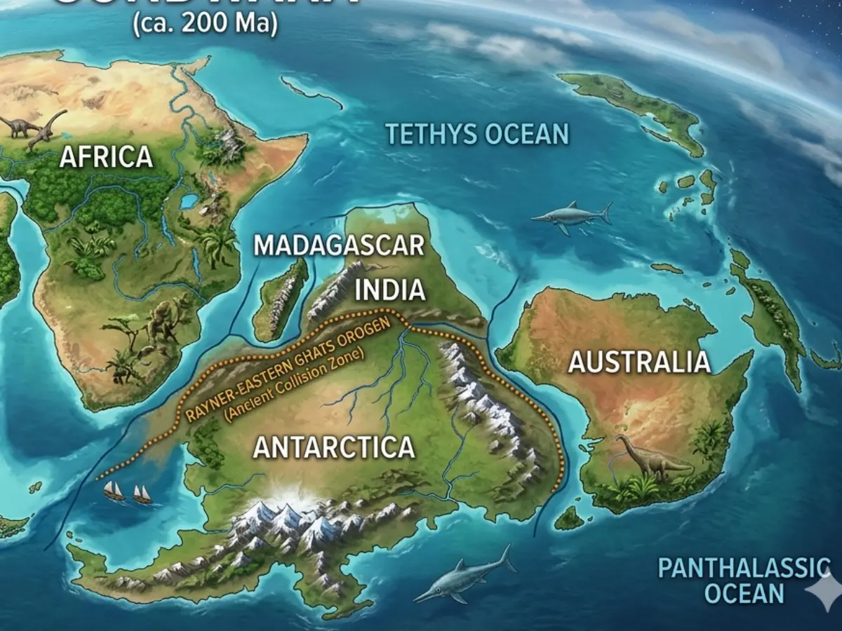 Ancient mountain range ran through India and Antarctica 150 million years ago