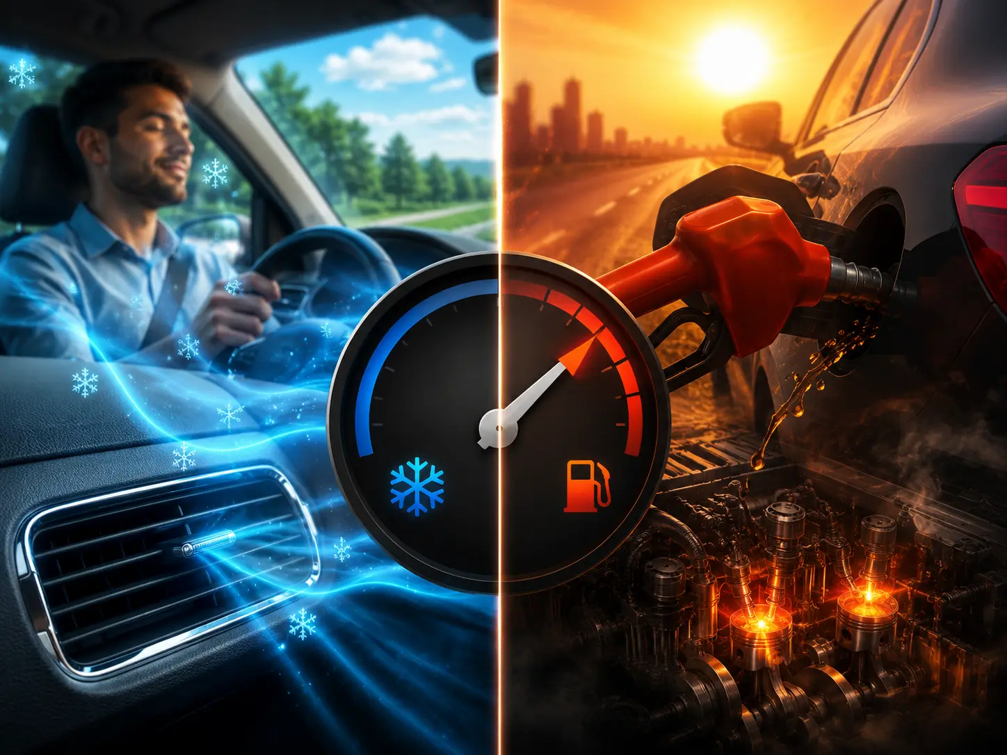Does driving with the AC on waste too much fuel?