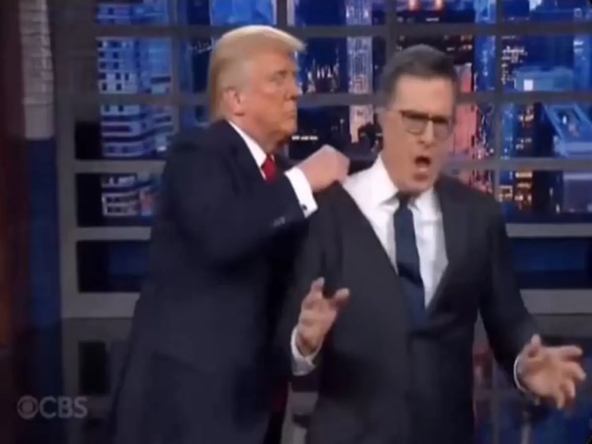 WATCH: Trump mocks Stephen Colbert with AI generated video after his Late Show comes to an end