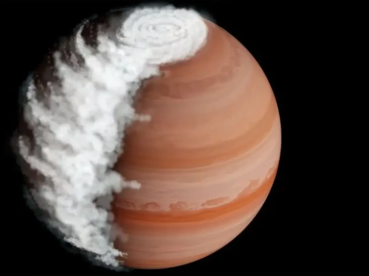 Rock clouds on Hot Jupiter 700 light-years from Earth form in the morning and disappear by evening Rock clouds on Hot Jupiter 700 light-years from Earth form in the morning and disappear by evening