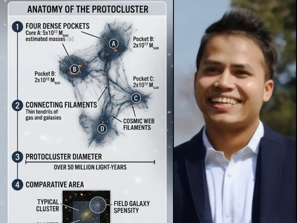 What is the primordial Loktak protocluster discovered by Indian astrophysicist Ronaldo Laishram?