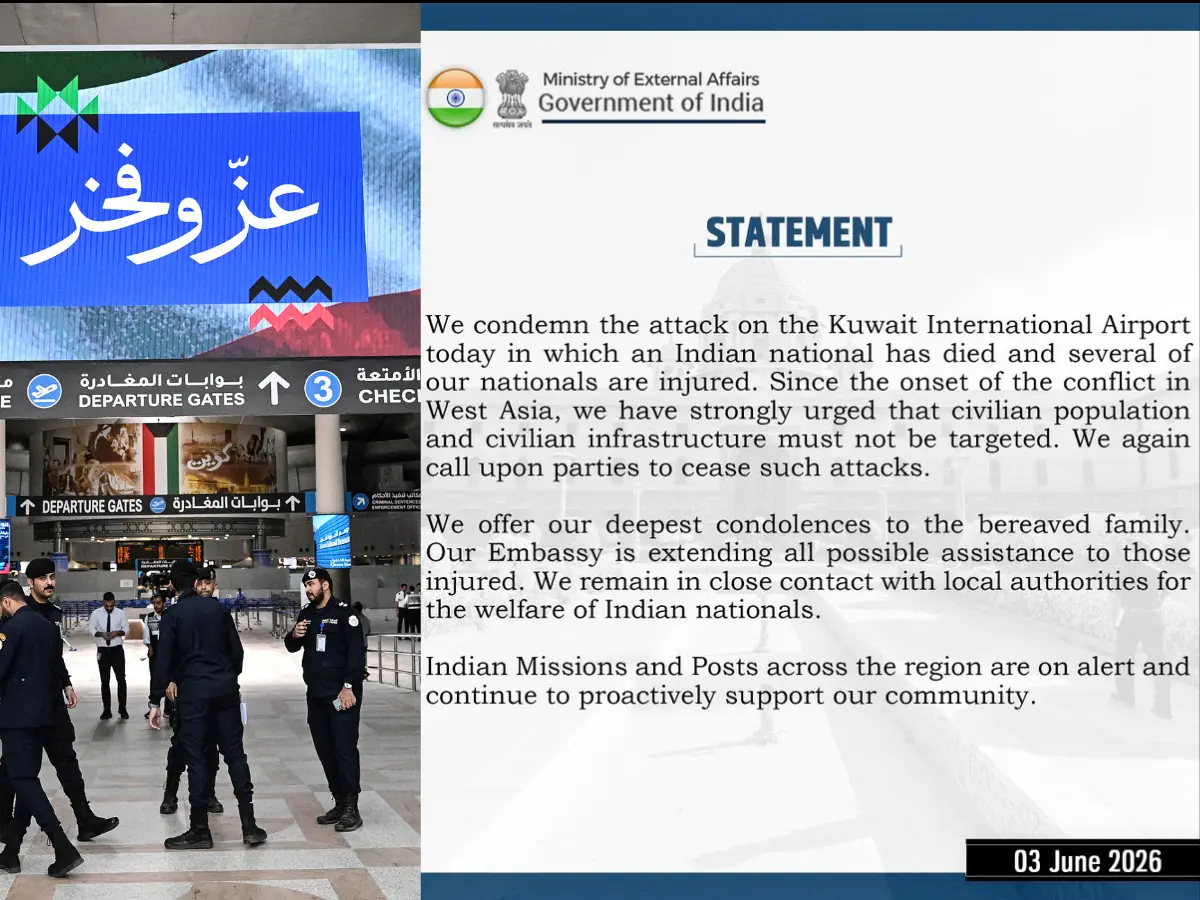 Indian national killed at Kuwait airport; MEA condemns Iran's drone strike
