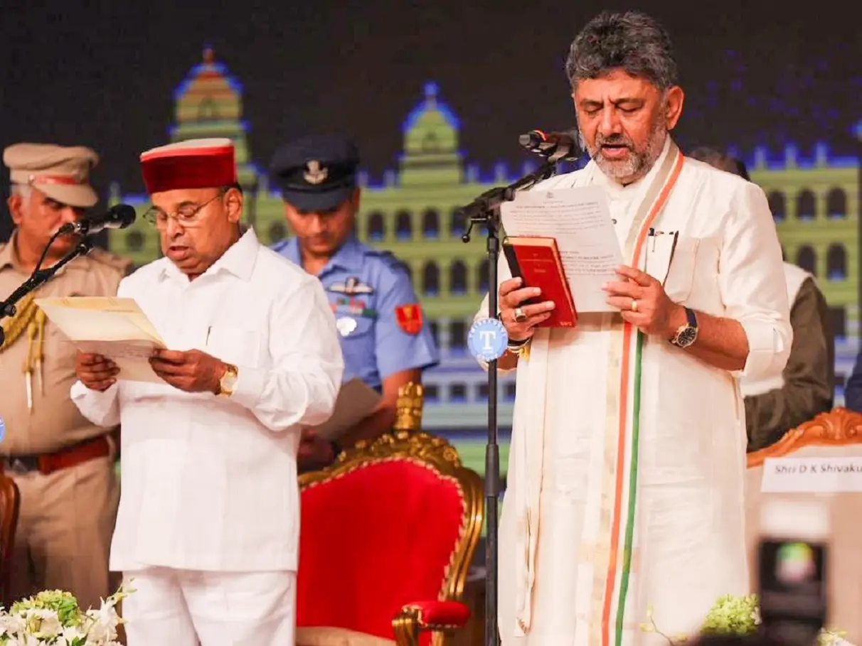 DK Shivakumar takes oath as Karnataka Chief Minister, G Parameshwara as his deputy DK Shivakumar takes oath as Karnataka Chief Minister, G Parameshwara as his deputy