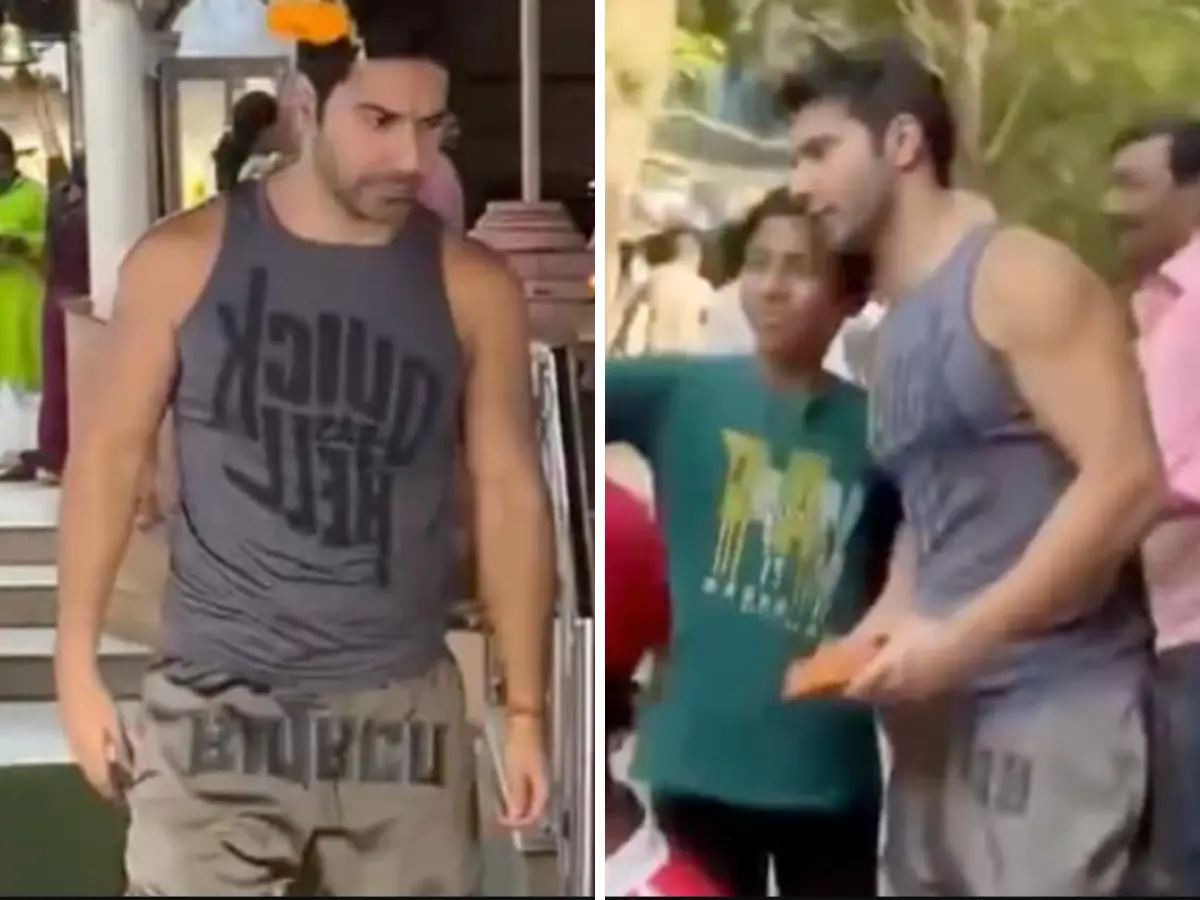 Varun Dhawan criticised for his attire during temple visit: 'Did he think the temple was a gym?' Varun Dhawan criticised for his attire during temple visit: 'Did he think the temple was a gym?'
