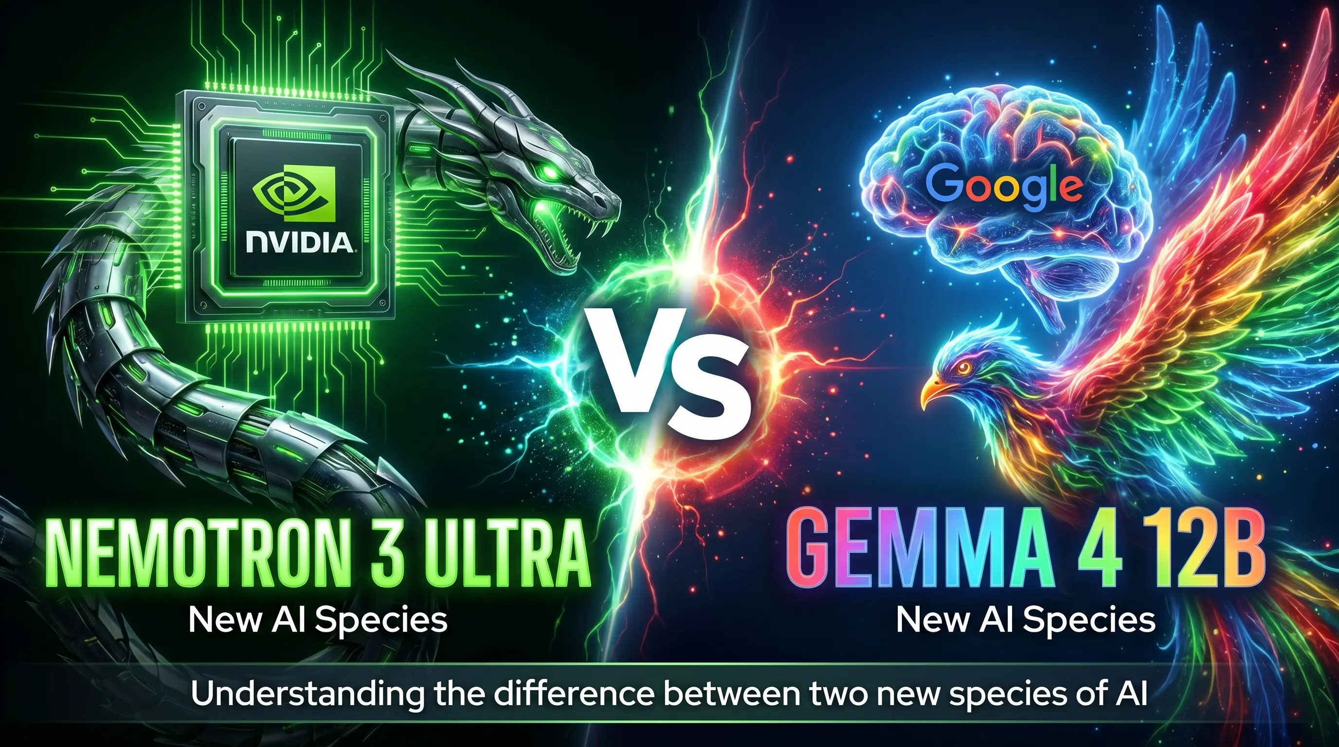 Nvidia's Nemotron 3 Ultra vs Google's Gemma 4 12B: Understanding the difference between two new species of AI