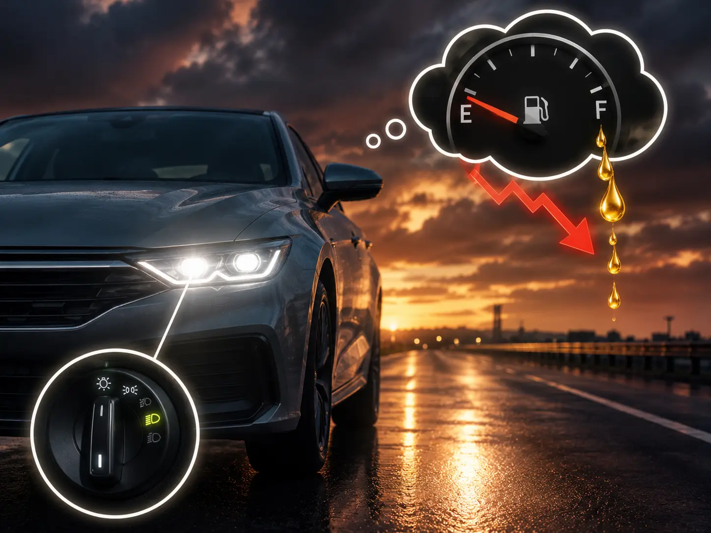 ‘Headlight drain’: Does driving with your daytime lights on cost you extra fuel?