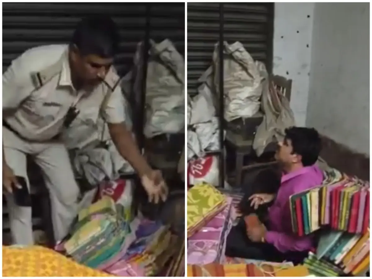 WATCH: TMC leader hides under saree pile to evade arrest in West Bengal, police caught him WATCH: TMC leader hides under saree pile to evade arrest in West Bengal, police caught him