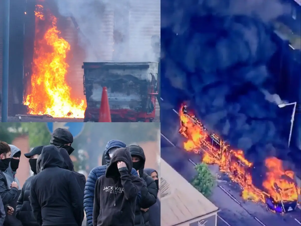 Irish Riots's Anti-immigration riots break out in Belfast after Sudanese attacker ...