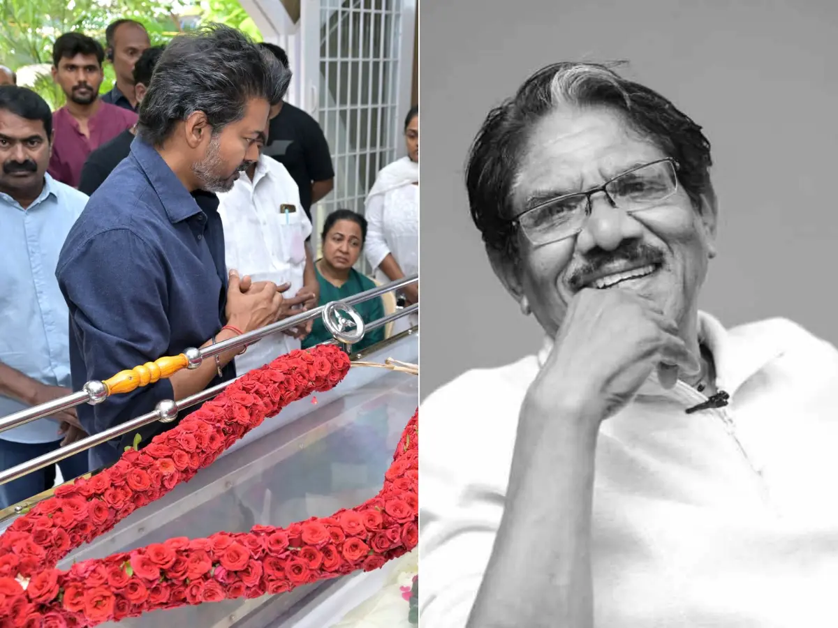Tamil Nadu CM Vijay pays final respects to legendary filmmaker Bharathiraja Tamil Nadu CM Vijay pays final respects to legendary filmmaker Bharathiraja