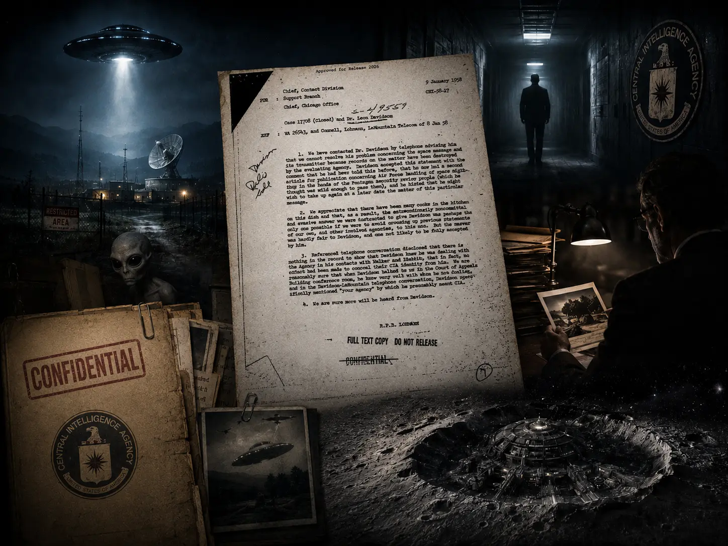 'Message from space': Did CIA destroy an alien message? Newly released UFO files reveal bizarre 1958 mystery 'Message from space': Did CIA destroy an alien message? Newly released UFO files reveal bizarre 1958 mystery
