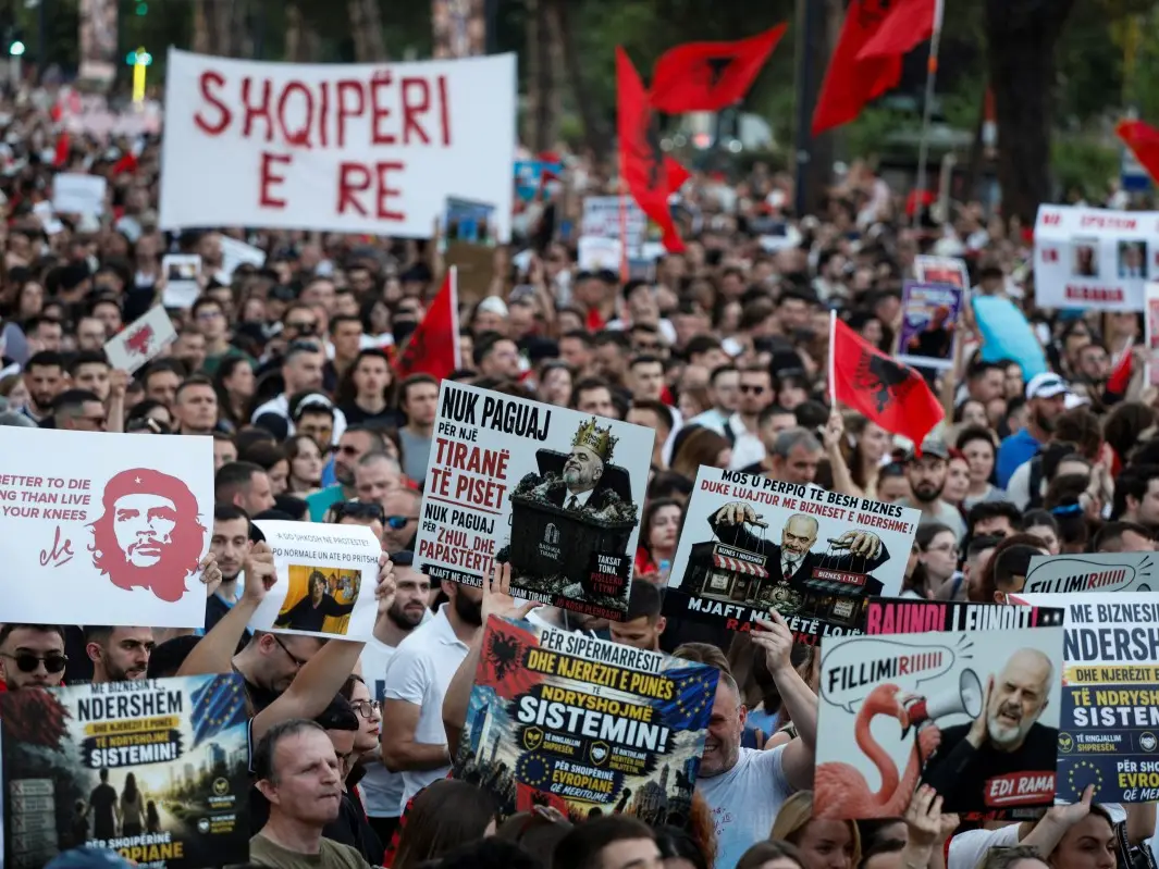 Albania's 'Flamingo Revolution' enters 13th day as anti Kushner protest grows Albania's 'Flamingo Revolution' enters 13th day as anti Kushner protest grows