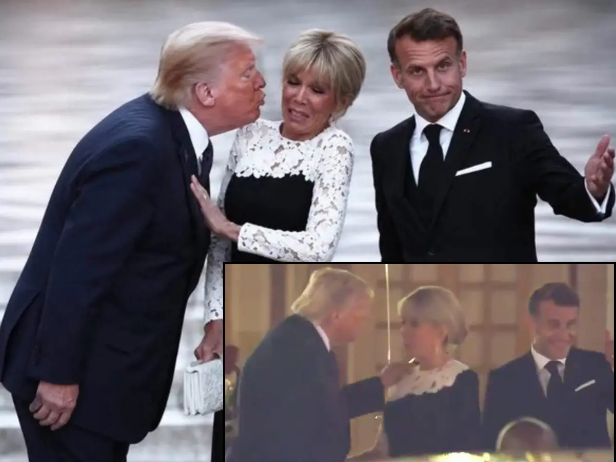 Fact Check: Viral photo shows Trump leaning in for a kiss with Brigitte Macron. Here is the full truth Fact Check: Viral photo shows Trump leaning in for a kiss with Brigitte Macron. Here is the full truth