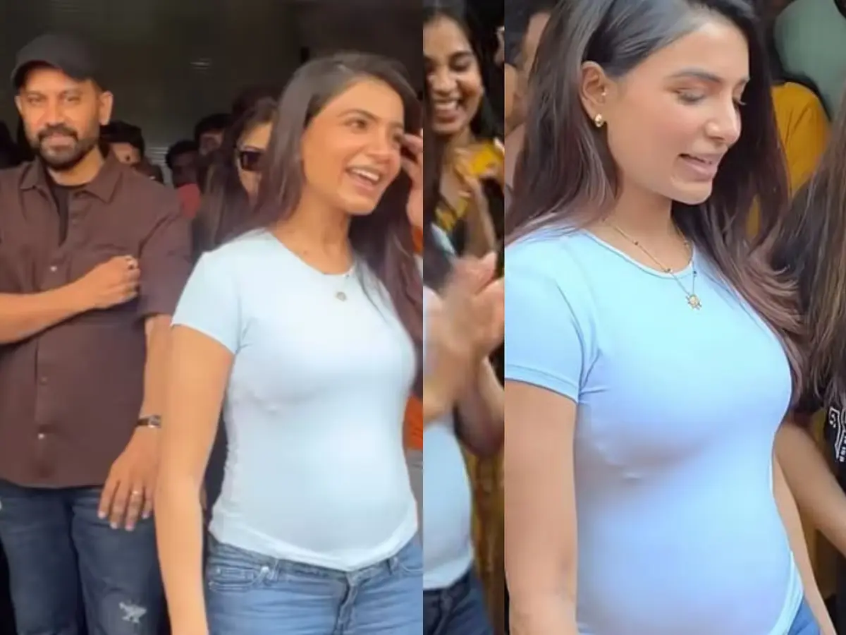 Samantha Ruth Prabhu's appearance at Maa Inti Bangaaram success party sparks pregnancy rumours Samantha Ruth Prabhu's appearance at Maa Inti Bangaaram success party sparks pregnancy rumours