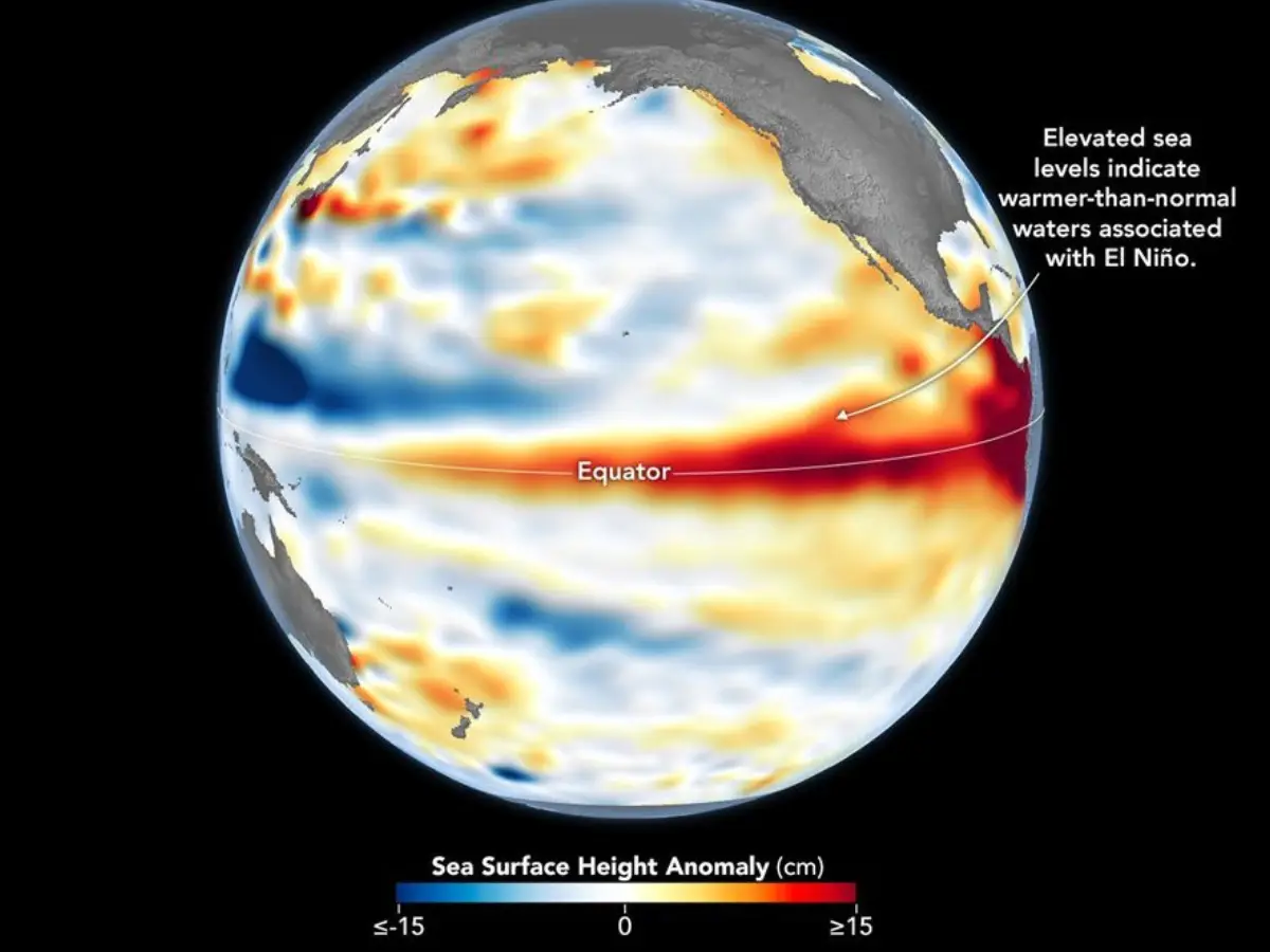 NASA satellite photo shows Super El Niño has triggered a very specific change in the Pacific NASA satellite photo shows Super El Niño has triggered a very specific change in the Pacific