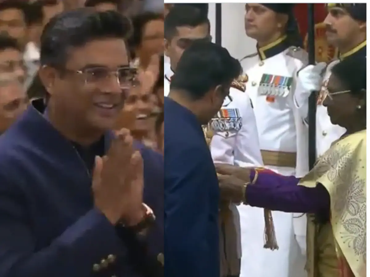 R Madhavan honoured with Padma Shri; touches PM Modi's feet