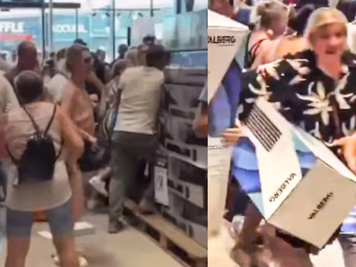 WATCH: Massive rush for ACs as France heatwave sparks chaos inside store WATCH: Massive rush for ACs as France heatwave sparks chaos inside store