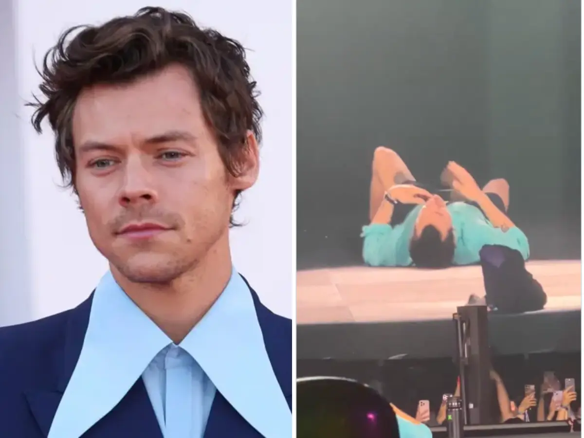 Harry Styles sparks concern collapsing during London concert; video goes viral Harry Styles sparks concern collapsing during London concert; video goes viral