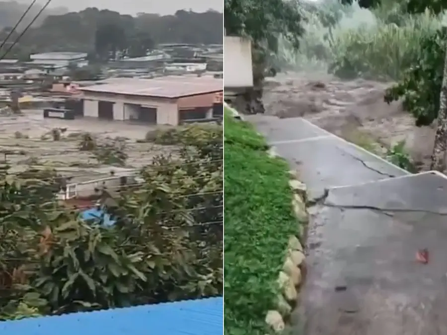 Dramatic videos capture floods battering earthquake-hit Venezuela