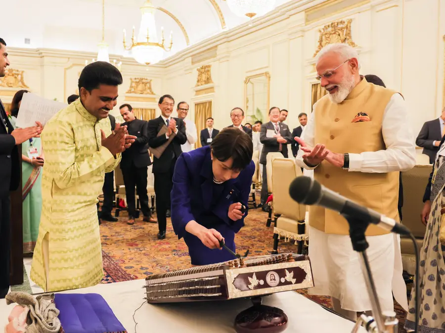 Watch: Japan PM Sanae Takaichi plays santoor as PM Modi applauds during Delhi visit