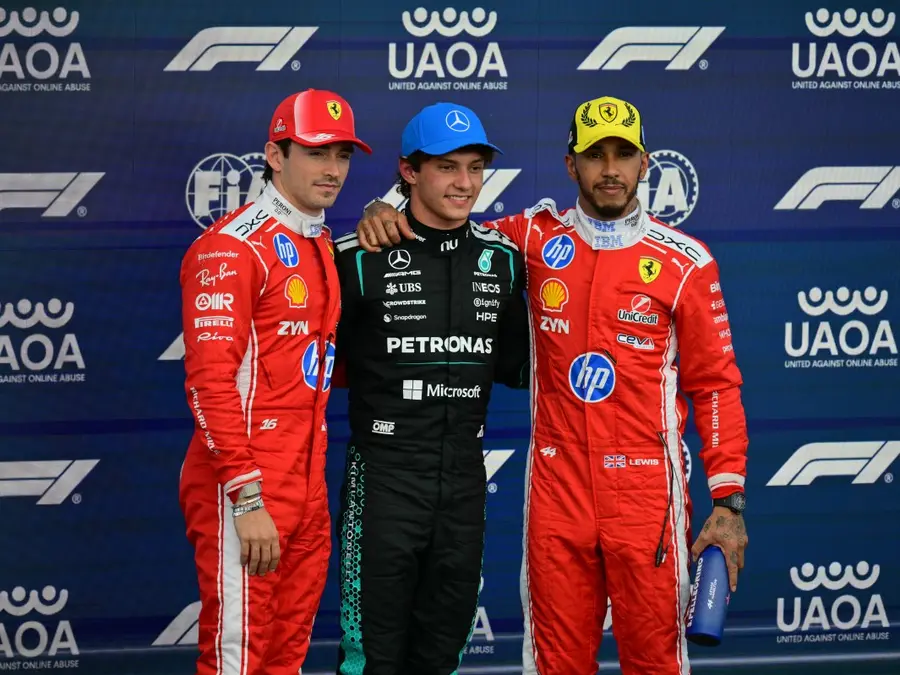 British Grand Prix: Kimi Antonelli beats Charles Leclerc and Lewis Hamilton to clinch pole