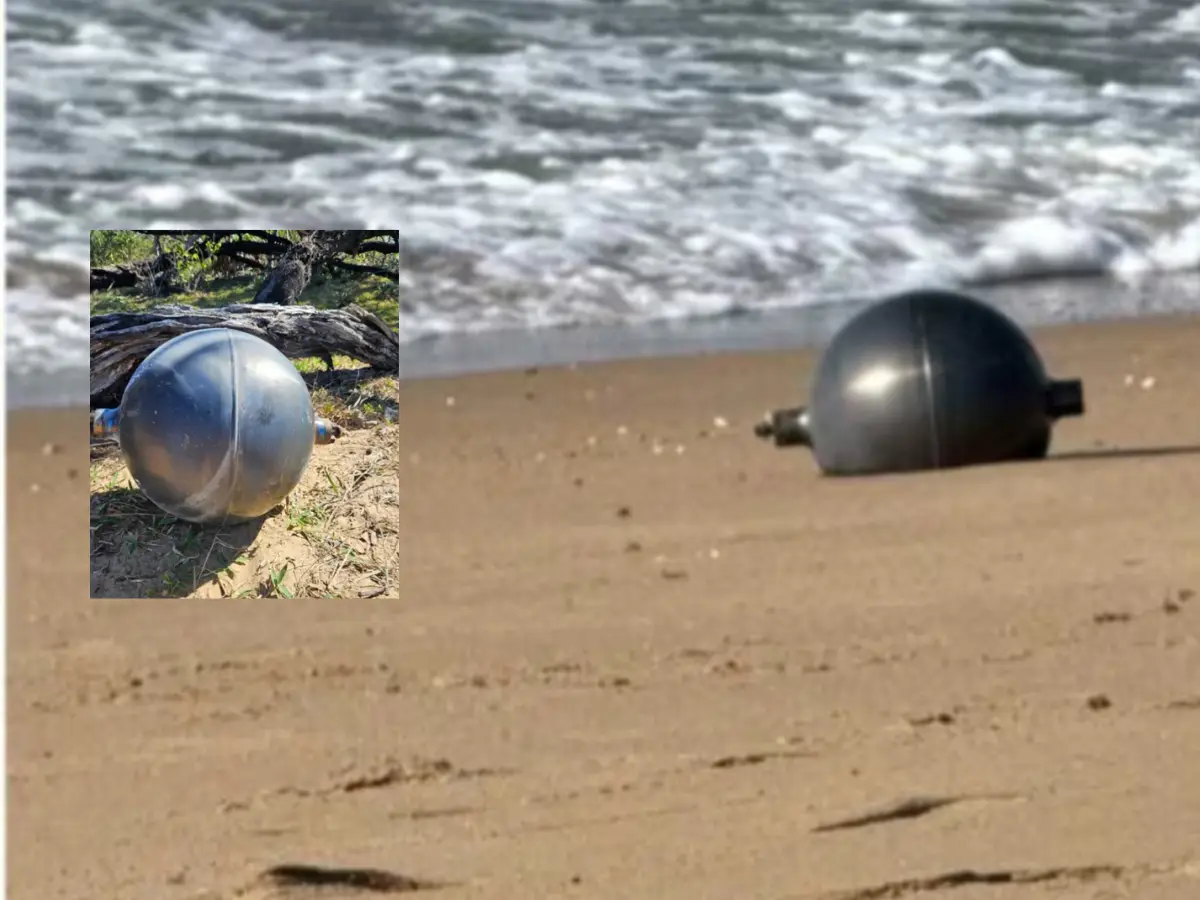 'It may contain...': Mysterious silver balls found on Australian beach - What could it be? 'It may contain...': Mysterious silver balls found on Australian beach - What could it be?