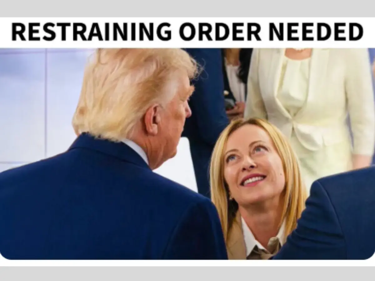 Kicking the hornet's nest? Trump's bizarre 'Restraining Order Needed' post with a photo of Meloni Kicking the hornet's nest? Trump's bizarre 'Restraining Order Needed' post with a photo of Meloni