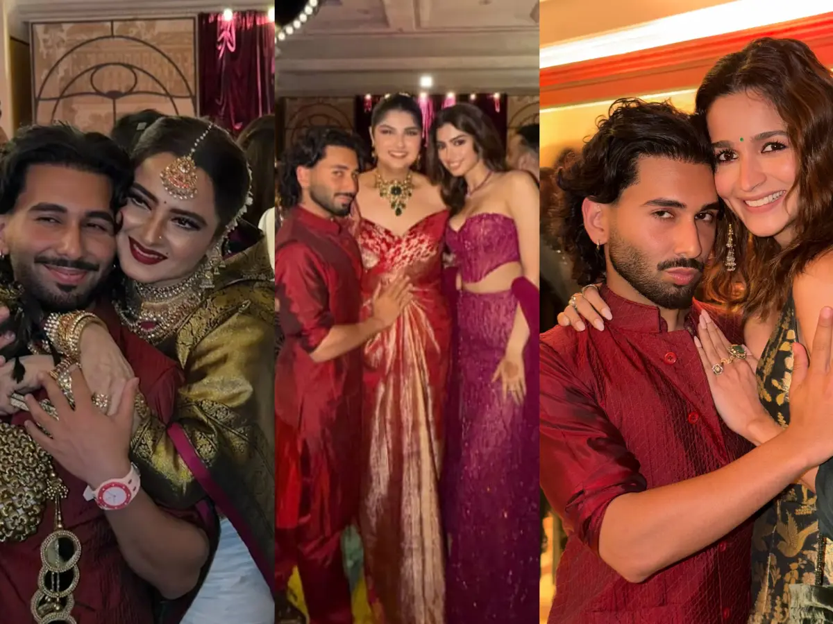 Orry poses with Alia Bhatt and Rekha, Ranveer Singh on DJ: Inside moments from Anshula Kapoor's reception