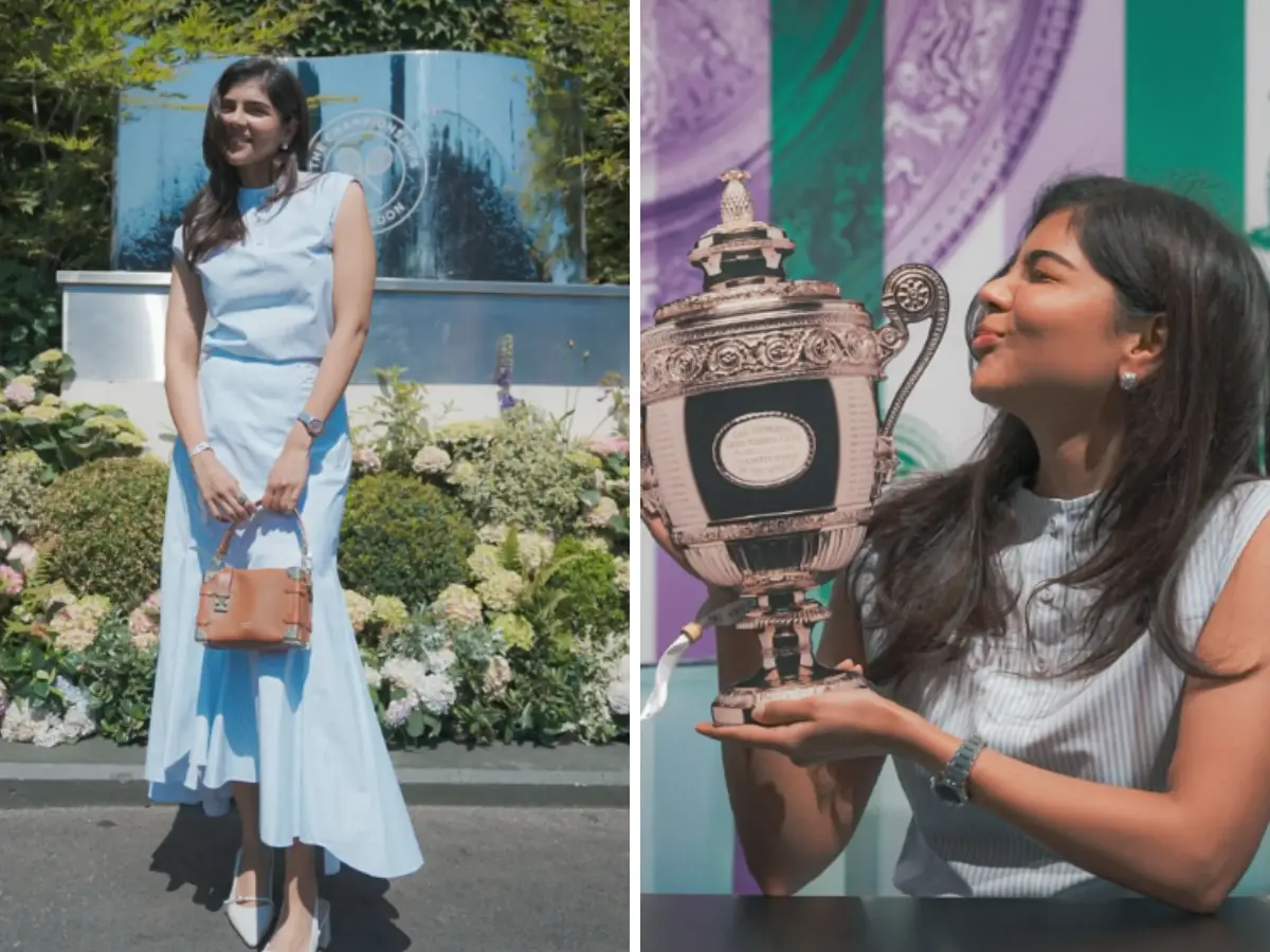 Kalyani Priyadarshan exudes royal elegance at Wimbledon 2026 Kalyani Priyadarshan exudes royal elegance at Wimbledon 2026