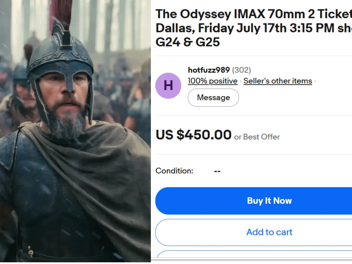 $450 for a single ticket? Christopher Nolan's The Odyssey resale prices will leave you stunned $450 for a single ticket? Christopher Nolan's The Odyssey resale prices will leave you stunned