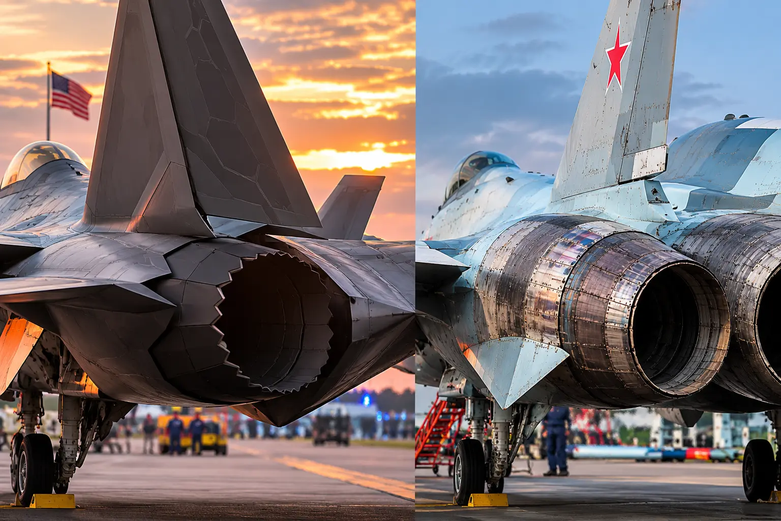 Why Russian fighter jets leave exhaust pipes raw compared to US jets