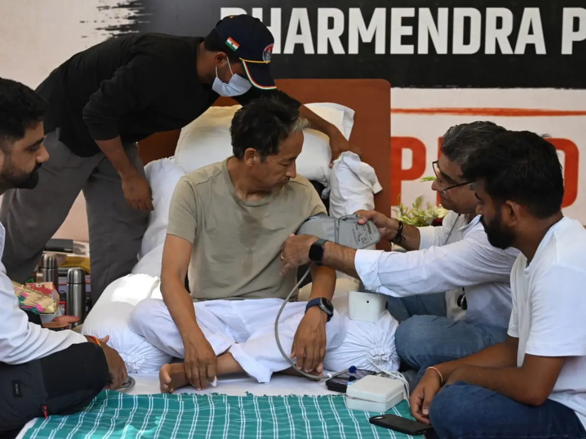 Why is Sonam Wangchuk on hunger strike?