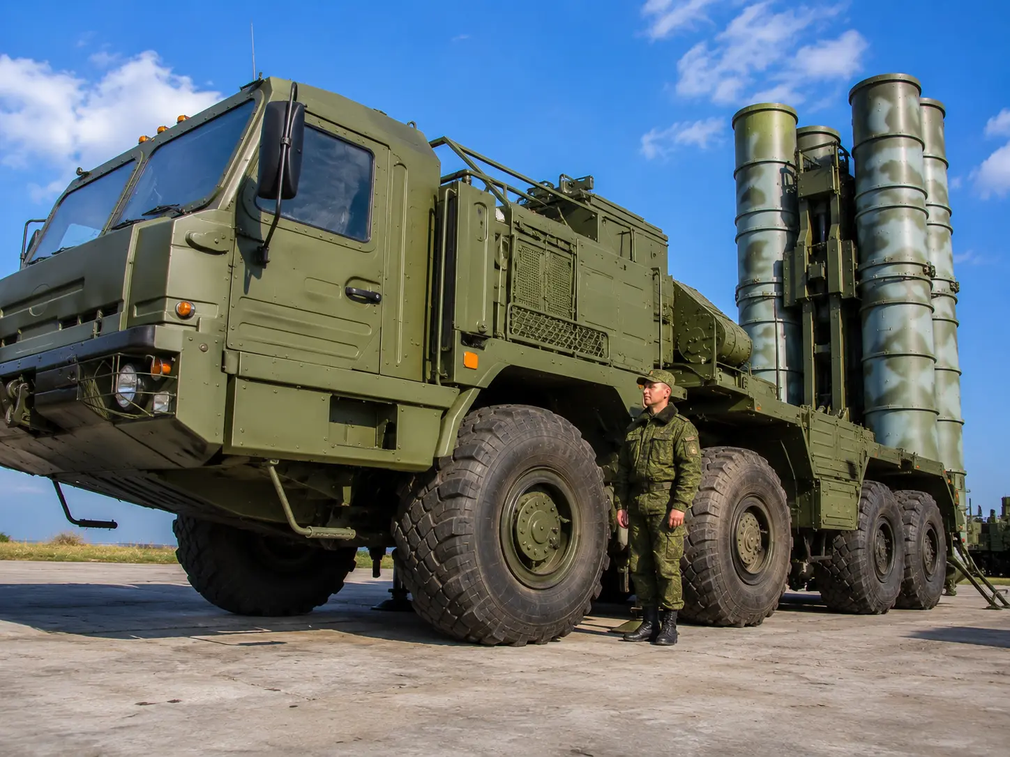 Why the S-400 tires are nearly as tall as a grown adult